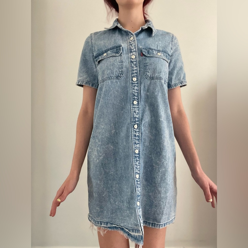 Button up Jean dress short sleeve Levi’s